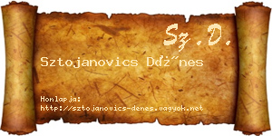 Sztojanovics Dénes névjegykártya